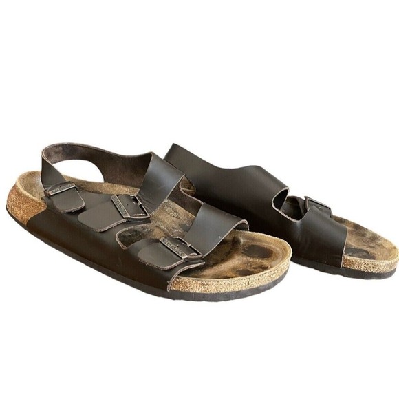 Birkenstock Other - Birkenstock Habana Men's Sandals Oiled Leather Backstrap Buckle Size 12 EU 46